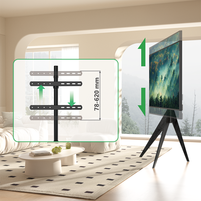 XTRARM Argo Tripod TV Standaard Zwart