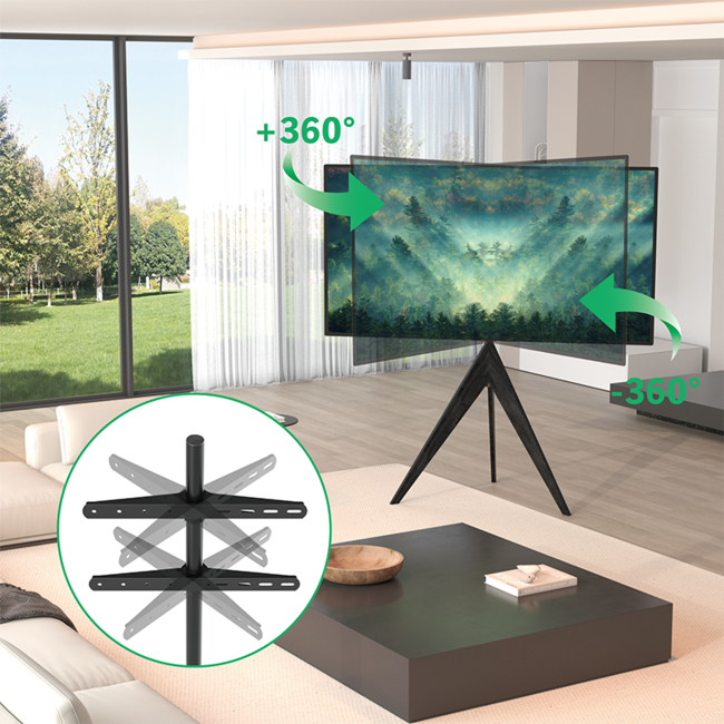 XTRARM Argo Tripod TV Standaard Zwart