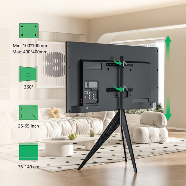 XTRARM Argo Tripod TV Standaard Zwart