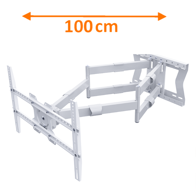 XTRARM Cratos 100 cm Double 600 TV Beugel White