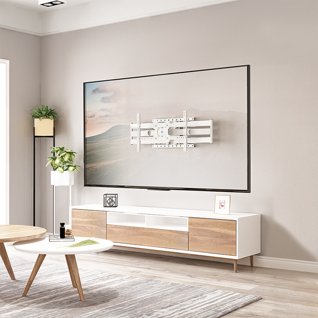 XTRARM Cratos 100 cm Double 600 TV Beugel White