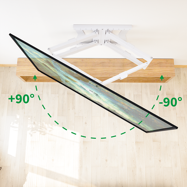 XTRARM Cratos 100 cm Double 600 TV Beugel White