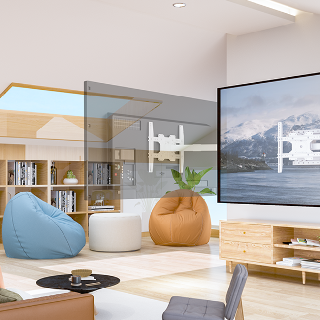 XTRARM Ferrom 120 cm TV Beugel White