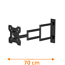 DQ Rotate XL Black 70 cm TV Beugel
