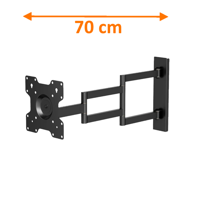 DQ Rotate XL Black 70 cm TV Beugel