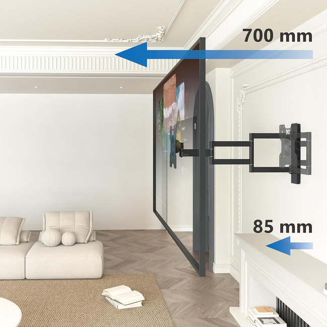 DQ Rotate XL Black 70 cm TV Beugel