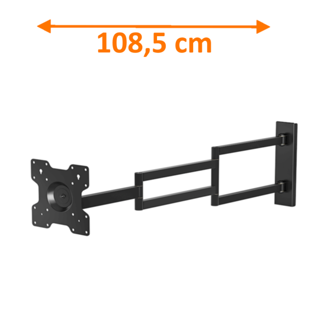 DQ Rotate XL Black 108,5 cm TV Beugel