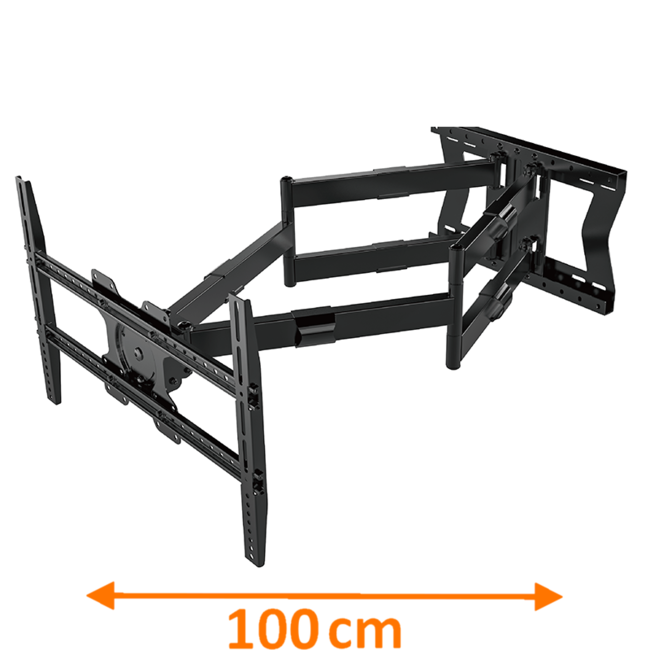 XTRARM Cratos 100 cm Double 600 TV Beugel Black