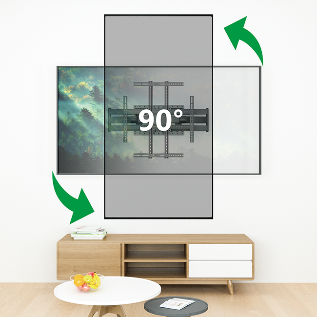 XTRARM Cratos 100 cm Double 600 TV Beugel Black