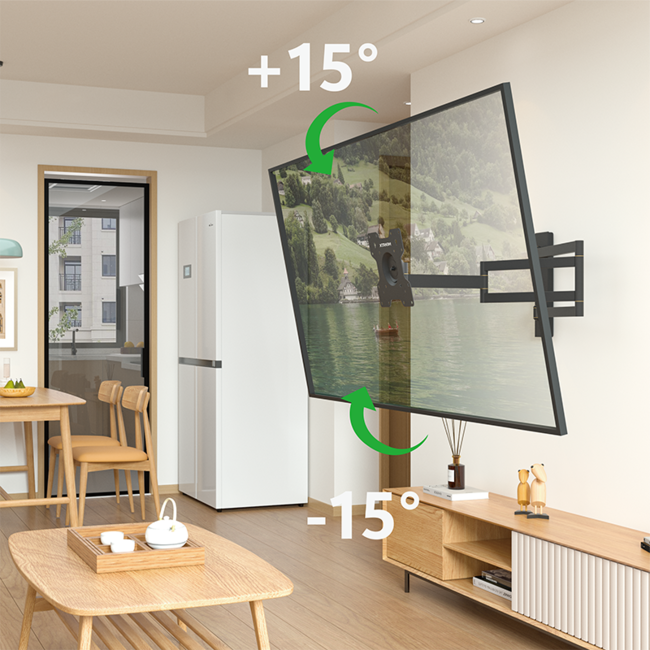 XTRARM Axis XL 108,5 cm Draai- en Kantelbare TV Beugel Zwart