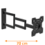 XTRARM Axis XL Black 70 cm TV Beugel