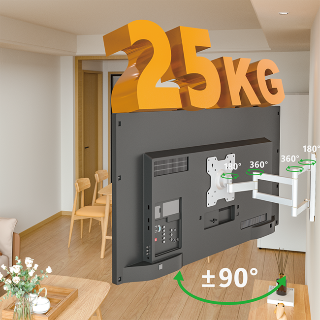 XTRARM Axis XL White 70 cm TV Beugel