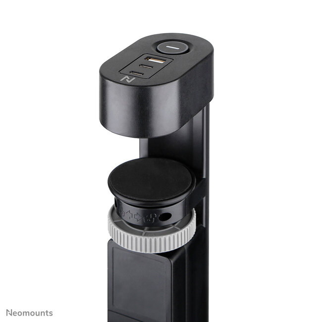 Neomounts DS22-840BL6 Bureaucontactdoos met klem en USB-C en USB-A poorten - Quick-charge