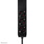 Neomounts DS22-840BL6 Bureaucontactdoos met klem en USB-C en USB-A poorten - Quick-charge