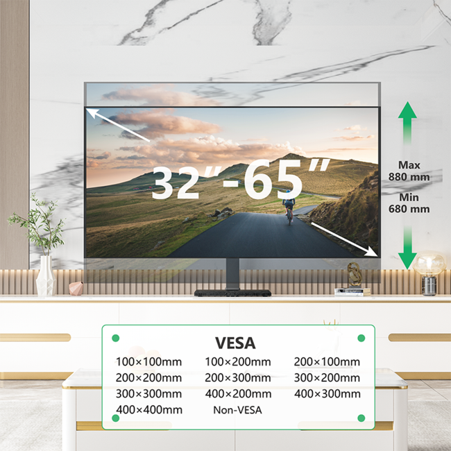 XTRARM XTR TS1020 TV Tafelstandaard - zwart - 32-65 inch