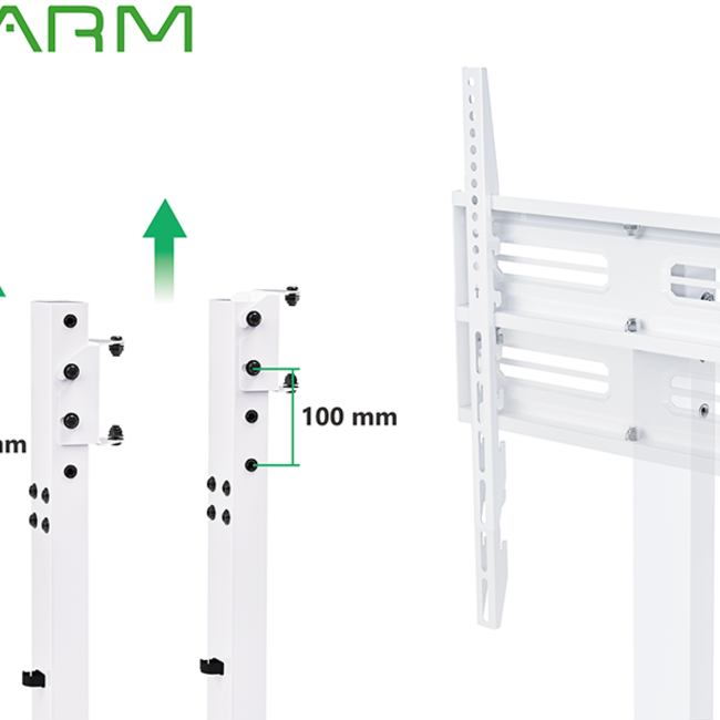 XTRARM XTR TS1025 TV Tafelstandaard - Wit/Eiken - 32-65 inch