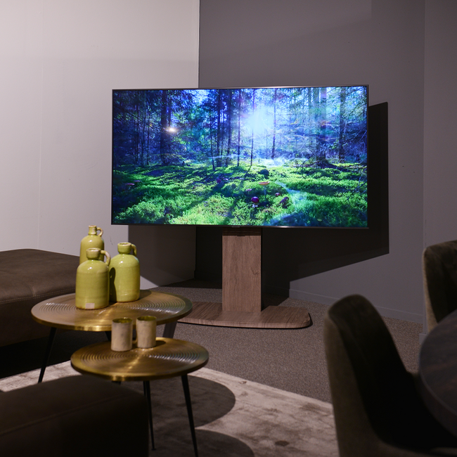 XTRARM Ferro TV standaard zwart grijs houtprint