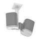 Flexson Dubbele Plafondsteun Wit voor Flexson SONOS PLAY:1 Flexson Dubbele Plafondsteun Wit voor Flexson SONOS PLAY:1