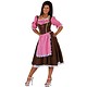 Dirndl jurk roze/bruin lang