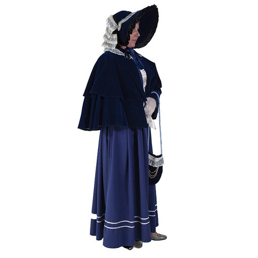 Dickens dames kostuum in blauw - 638