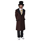 Dickens kostuum met hoge hoed - 639
