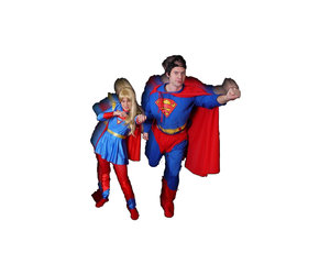 inzet Inloggegevens voorraad Superman & Superwoman oufits - Incognito Leusden