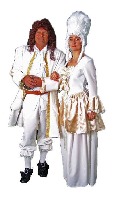 Witte rococo kostuums huren - 335