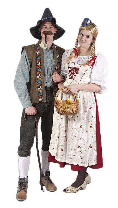 Boer en boerin Tirol kostuum huren