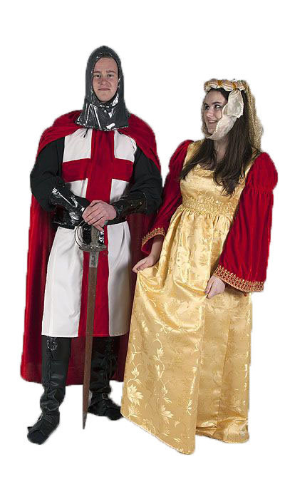 Kruisridder en hofdame kostuum - 512