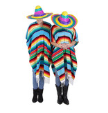 Poncho met sombrero uit Mexico huren