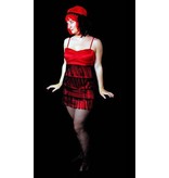 Rood burlesque jurkje huren - 250