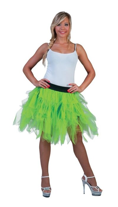 Fluor groen tule rokje - carnaval