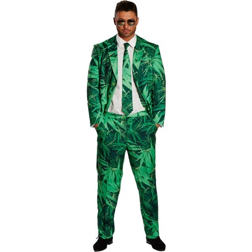 KOOP Kostuum met wiet print - carnaval