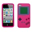 Iphone 4 (S) gameboy siliconen hoes roze