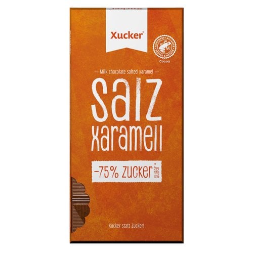 Xucker - Melkchocolade karamel zeezout tablet (80 gr)