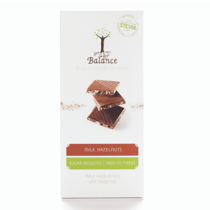 - Luxury chocolate melk hazelnoot stevia (85 gr)