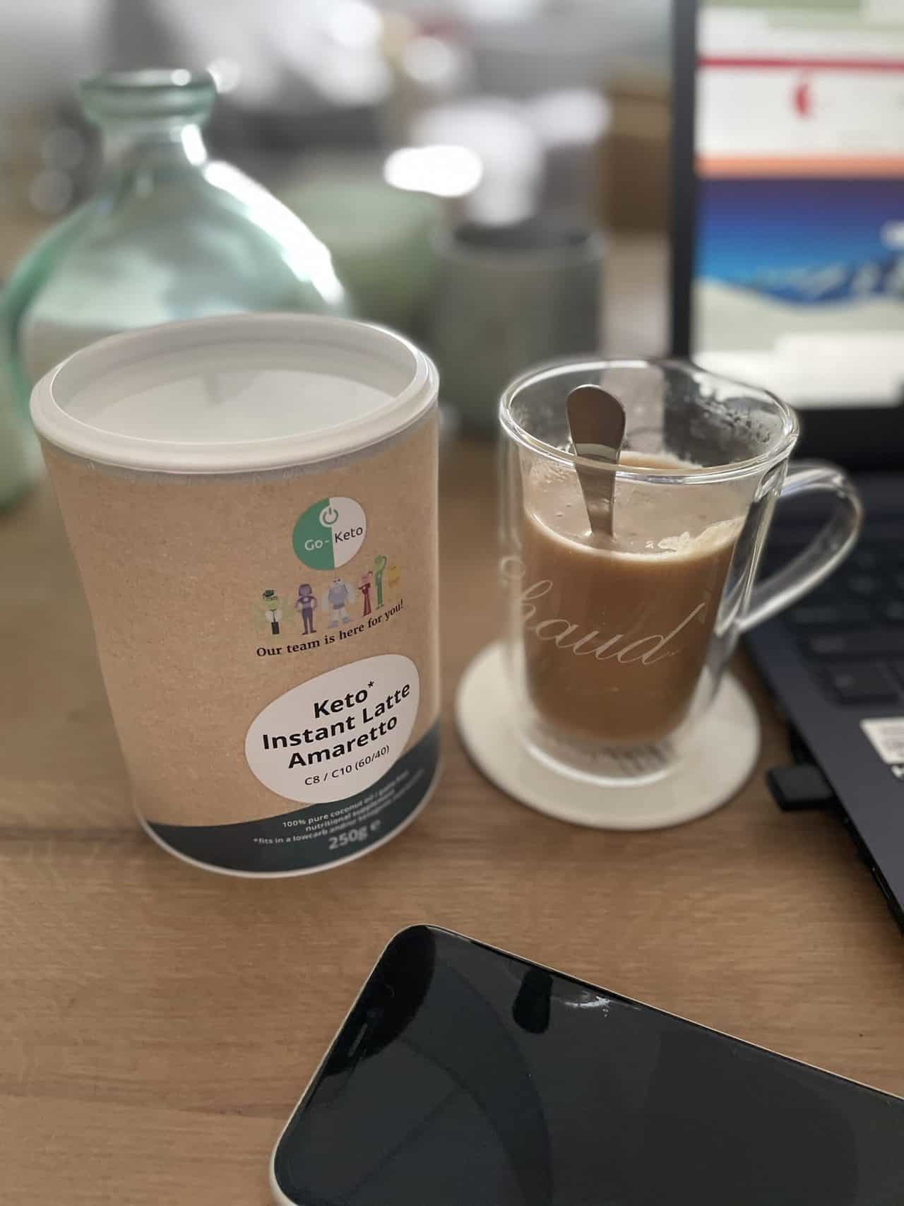 - MCT poeder Keto koffie Amandel (250 gr)