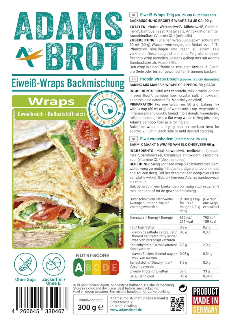 - Wraps bakmix (300 gr)
