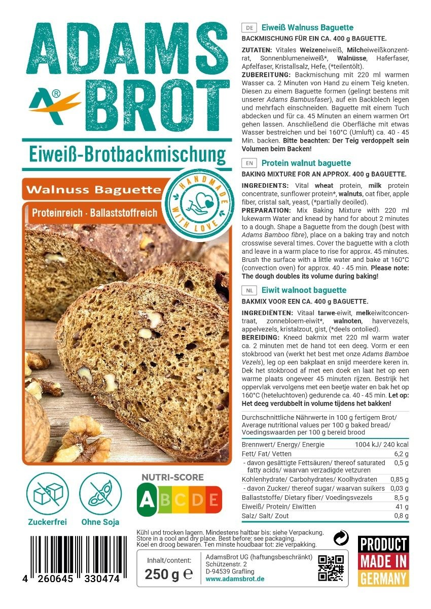 - Walnoot stokbrood (250 gr)