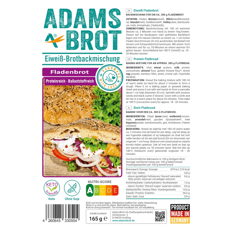 - Platbrood mix (165 gr)