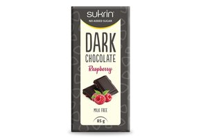 Pure chocolade met frambozen (85 gr)