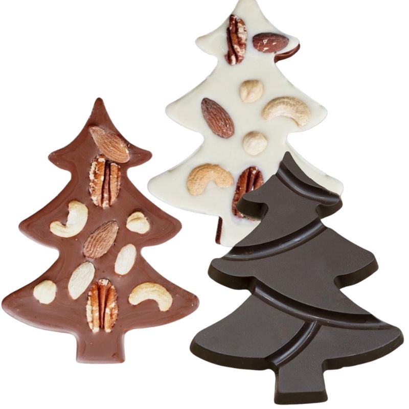 - Chocolade kerstboom met noten (90 g)