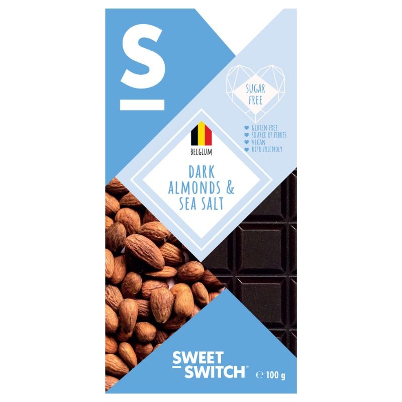 - Pure Chocolade Almonds & Sea Salt Tablet (100 gr)