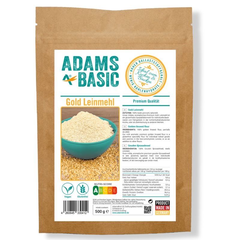 - Goud lijnzaadmeel (500 gr)