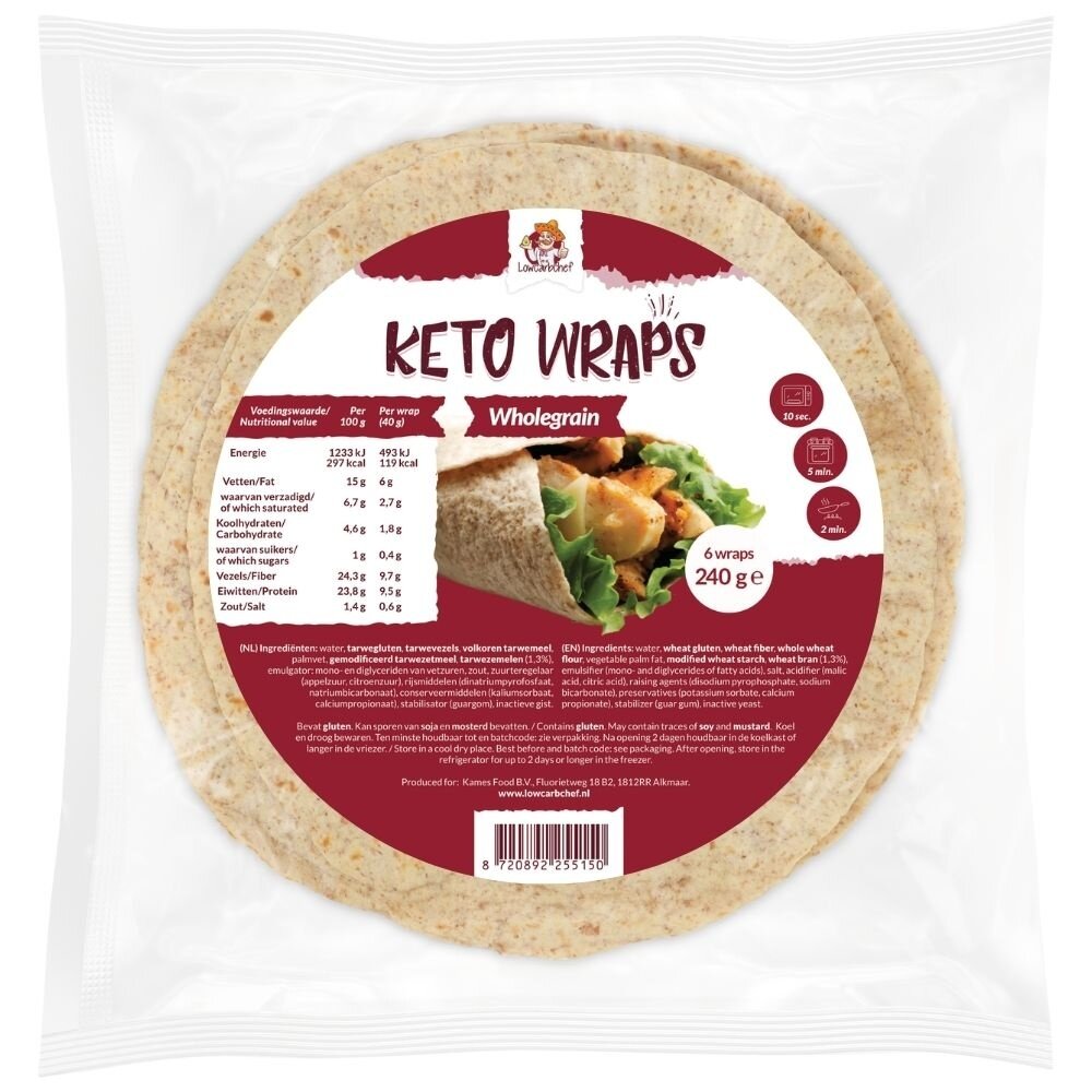 Lowcarbchef - Keto wraps (6 stuks) - Lowcarbcenter.nl