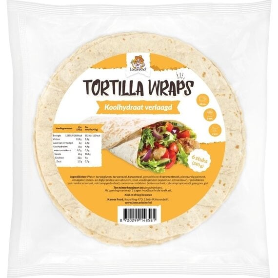 Keto Tortilla Wraps (6 stuks)
