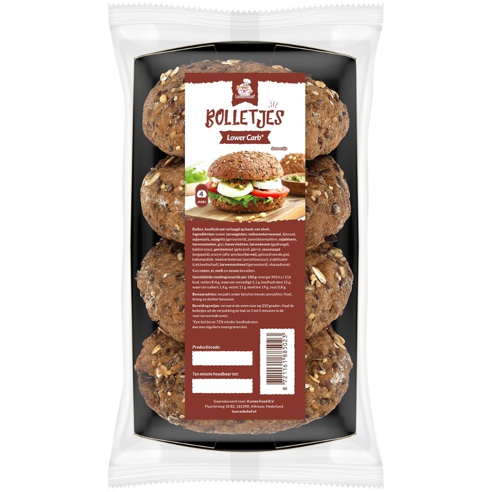 - Lower Carb Bolletjes (4 stuks)