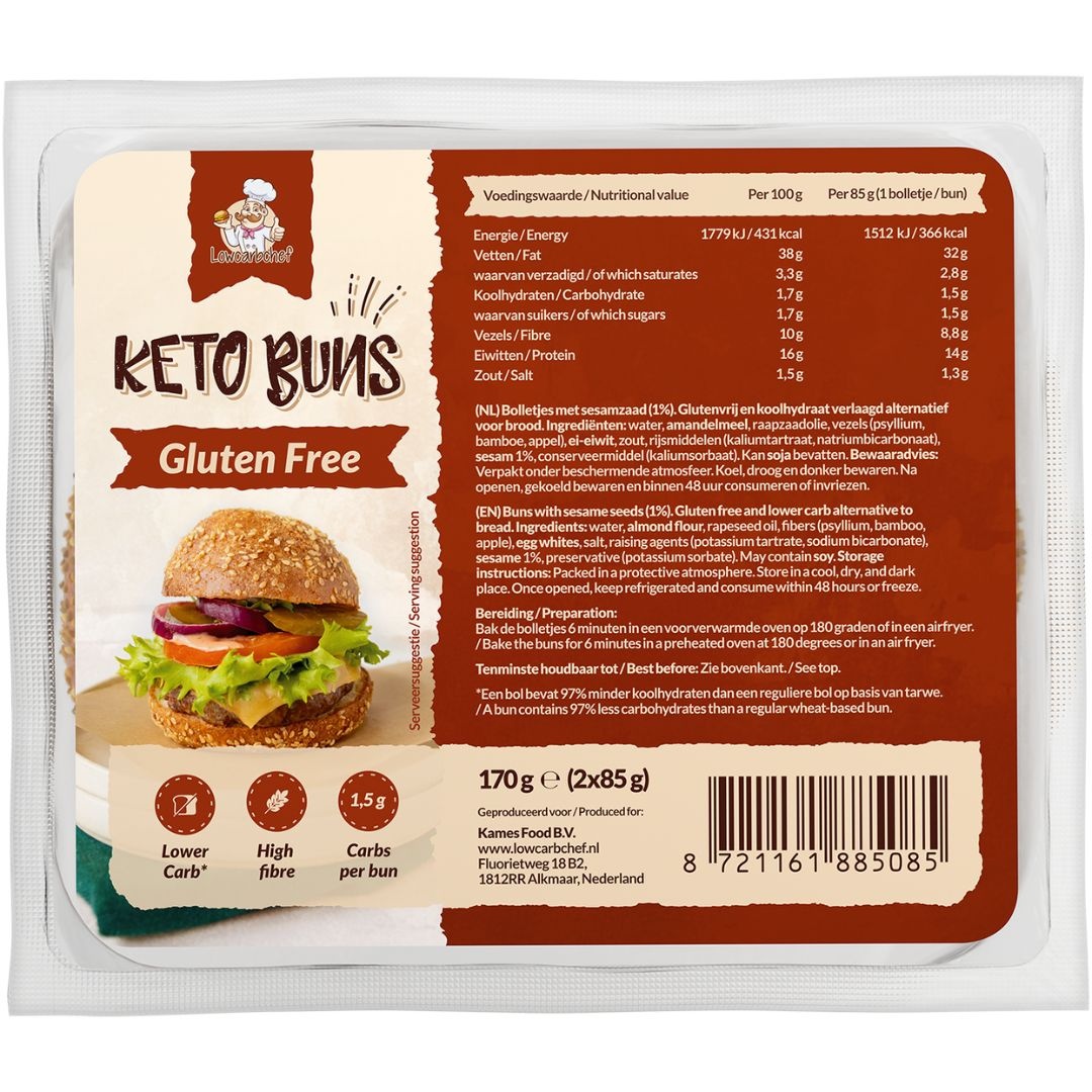 - Keto Bolletjes, glutenvrij (2 stuks)