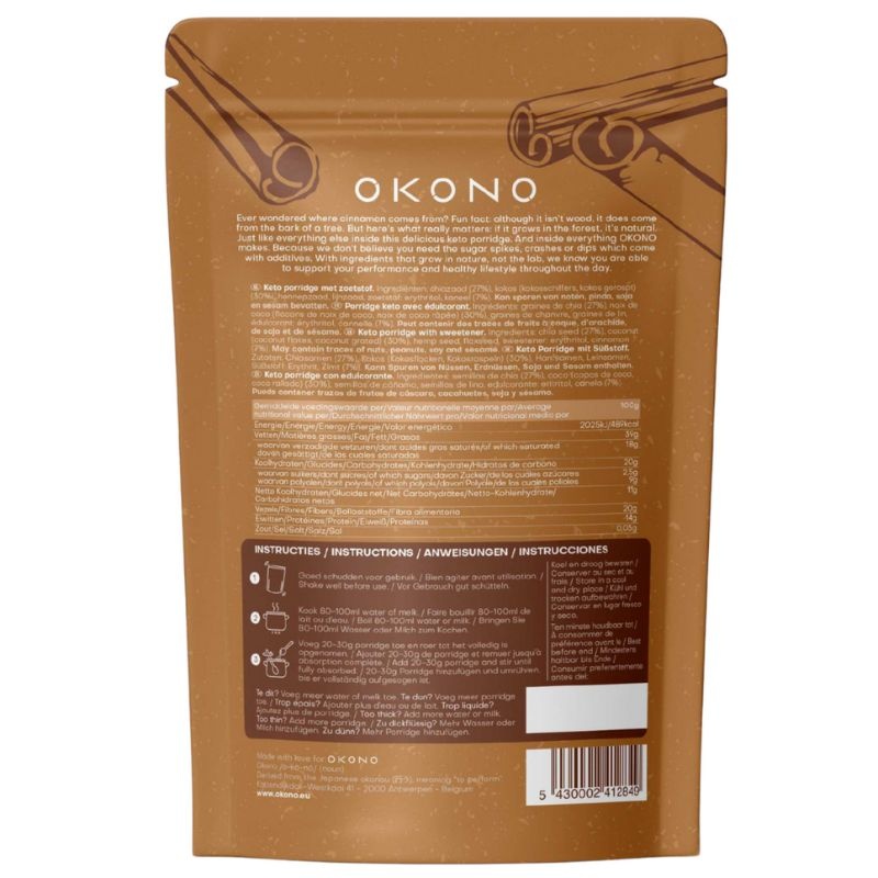 - Keto Porridge Kaneel (250 gr)
