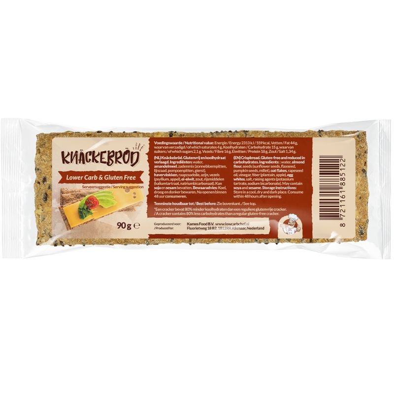 - Lower Carb Knackebrod, glutenvrij (90 gr)
